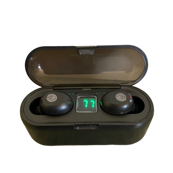 F9 Wireless Touch Headset Digital Display Bilateral Call Lg Battery Compartment - Picture 4 of 8